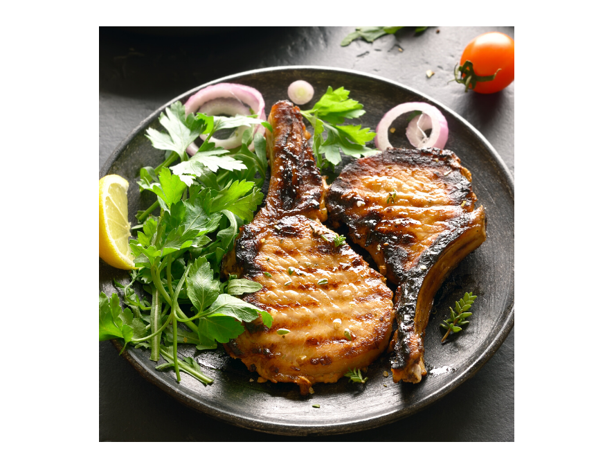 Pork souvlakia with grilled vegetables 180gr